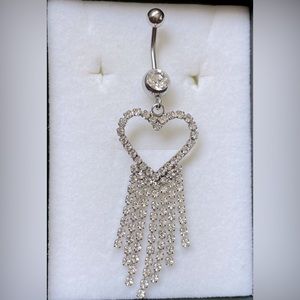 Heart belly button ring 💜